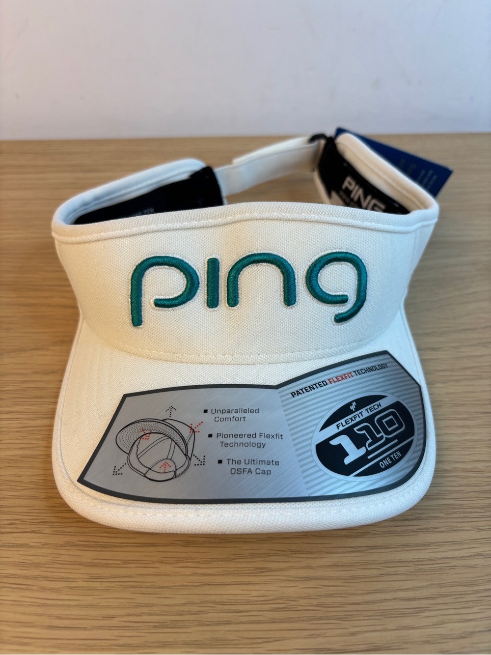 PING White & Teal Golf Visor NWT